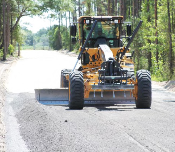 Bottom Ash Being Worked As Road Base