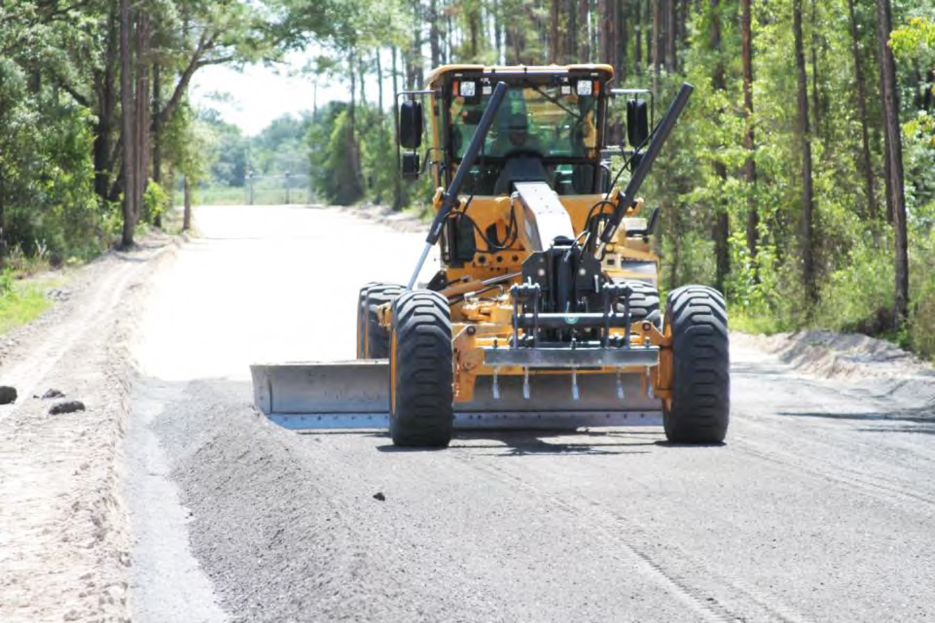 Bottom Ash Being Worked As Road Base